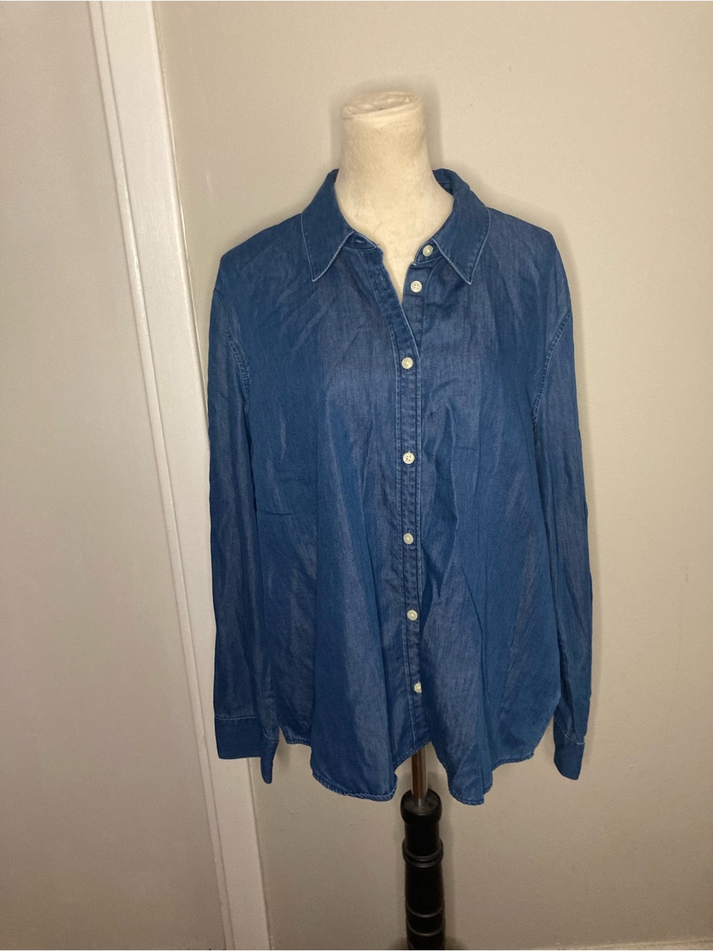 Calvin Klein Jeans Button Down Jean Top